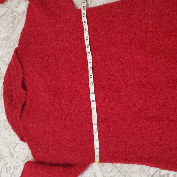 Tabask Red Alpaca Wool Nylon Blend Cardigan Size M - Picture 8 of 11